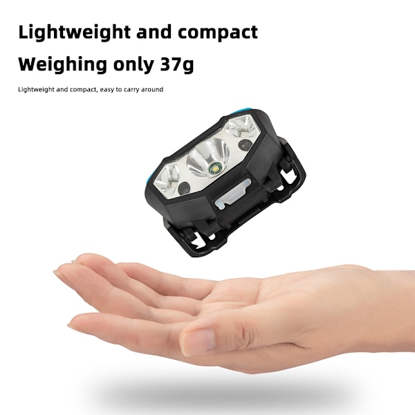 USB-ladattava LED-otsalamppu, erittäin kevyt ja mukava