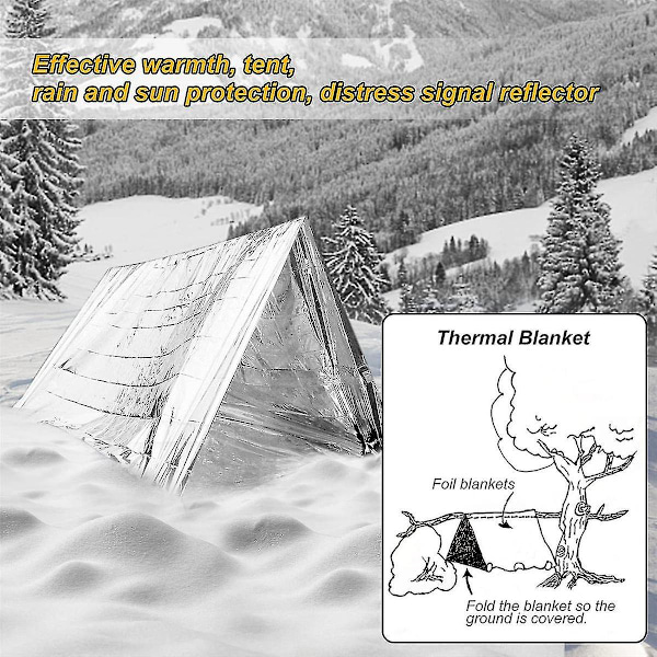 10 st Outdoor Nödblanket Vattentät Rymd Gardin