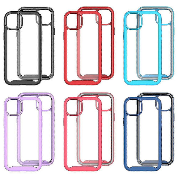 Stjerneskimmel Solid Farve PC + TPU Telefon Cover til iPhone 14 Plus