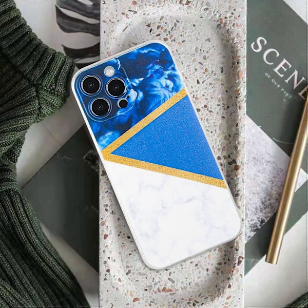 Ommeltu marmori TPU puhelinkotelo iPhone 14 Pro Maxille
