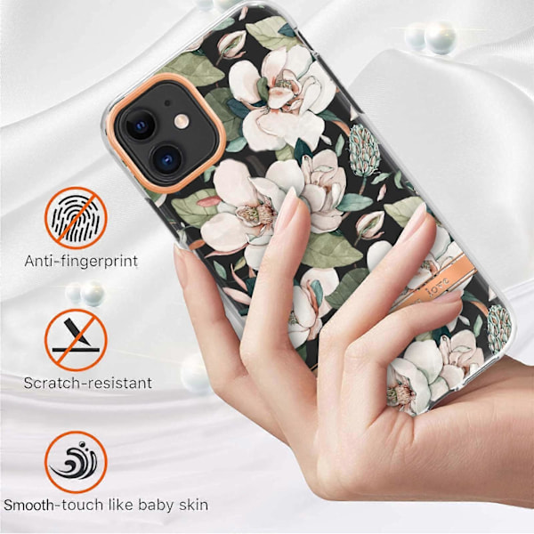 För iPhone 11 Blommor och Växter Serie IMD TPU Telefonfodral