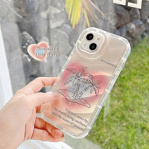 För iPhone 13 TPU Skal Anti-repor Telefonfodral Spegelyta Pappersdesign