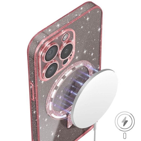 Kotelo iPhone 15 Pro MagSafe Glitterille
