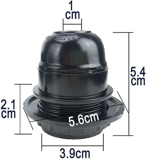 4 st E27 Sockel Glödlampor 250v 4a Plast Glödlampa Sockel