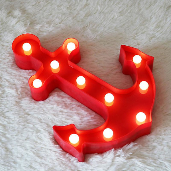Båtanker Farge Nattlys LED Nattlys Soverom red