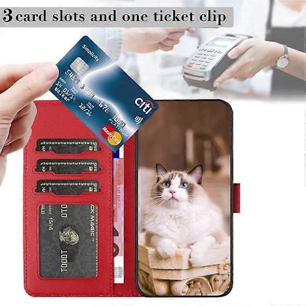 Til Samsung Galaxy S22 5G Tegneserie Katte Læder Mobiltelefon Cover