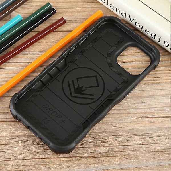 Ringholder Støtsikker Armor Telefonveske for iPhone 15 Pro, Sklisikker