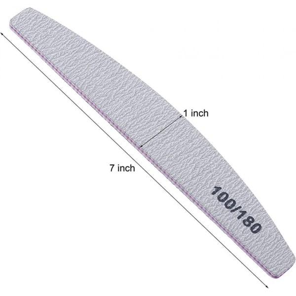 Poleringsslip 50-pack tvättbara dubbelsidiga nagelfiler 50 st