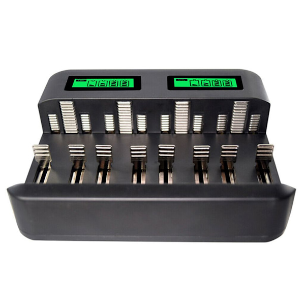Åtta-slots Multifunktionell LCD Smart Batteriladdare