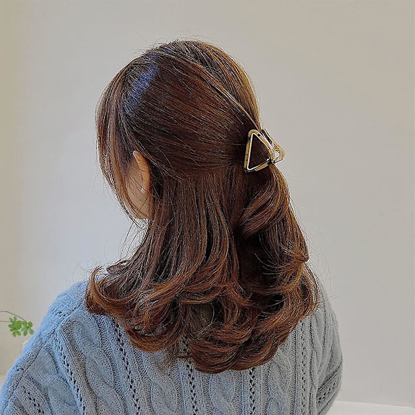 2 stk Minimalistiske Guld Stil Glas Hawksbill Halo Farvet Blomst