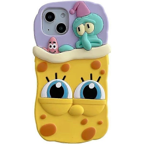 Tykt blødt silikoneetui til Apple iPhone 14 Pro Max Ocean Søstjerne Blæksprutte Fisk 3D Tegneserie Anime Dyr Sjovt Sødt Yndigt Moderigtigt Stilfuldt K