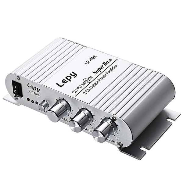 Lepy LP-808 12V MiNi Bærbar Kablet HiFi Forstærker Til Hjemmebil Telefon