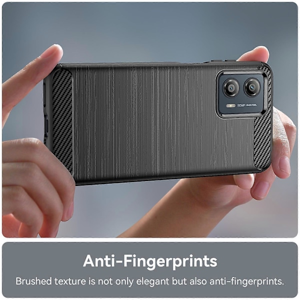 Borstat Kolfiber TPU-skal med Textur för Motorola Moto G53