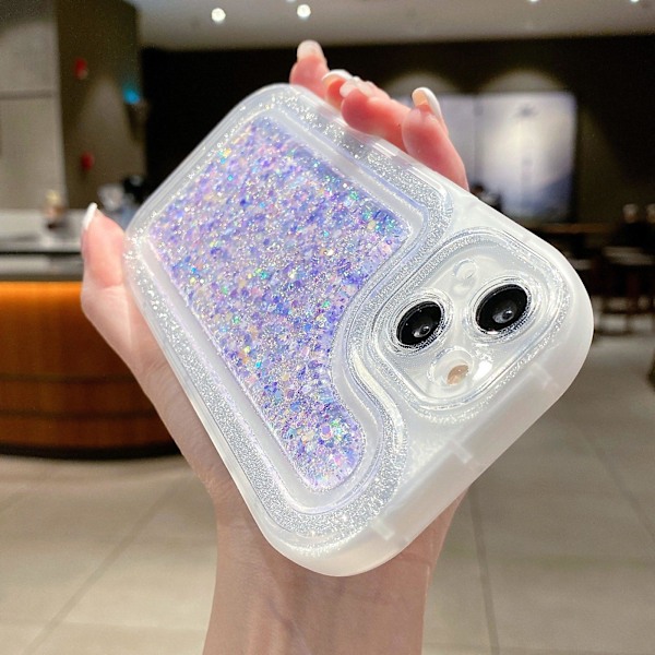 Lysande Glitter Epoxy Telefonskal För iPhone 12
