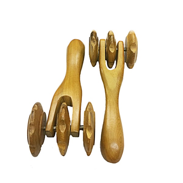 Massage Roller Health Push Trehjulet Pinde Skønhed Træ