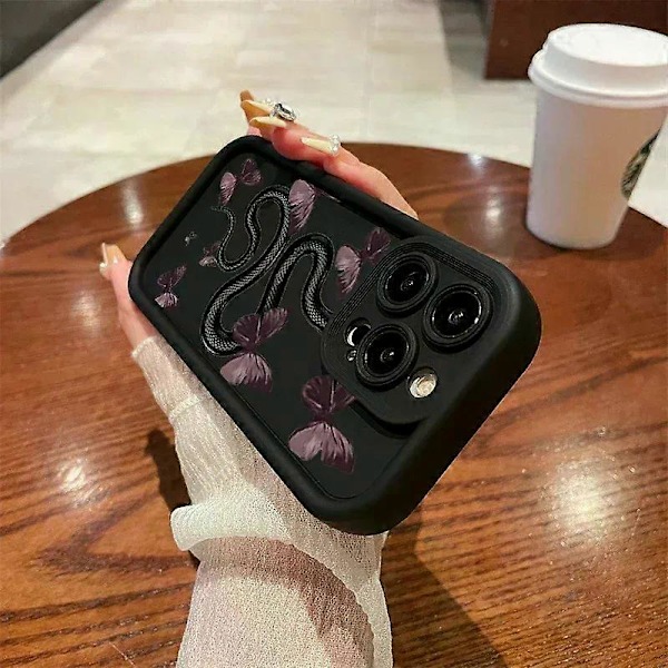 Söpö piirros hauska käärme suojakotelo IPhone 14 Pro Maxille
