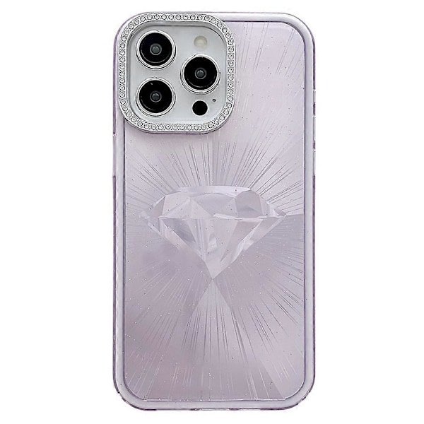 Skal för iPhone 16 Pro IMD Diamantmönster TPU+PC Stöttåligt Telefonskydd