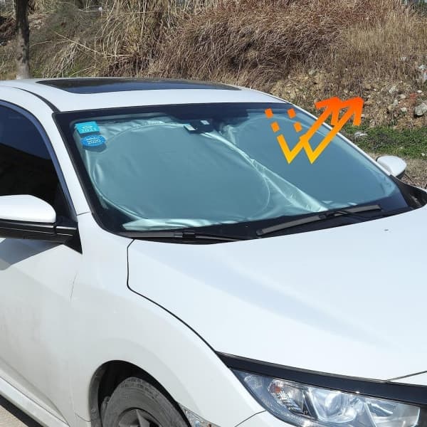 Auton aurinkosuoja, taittuva aurinkosuoja autoon