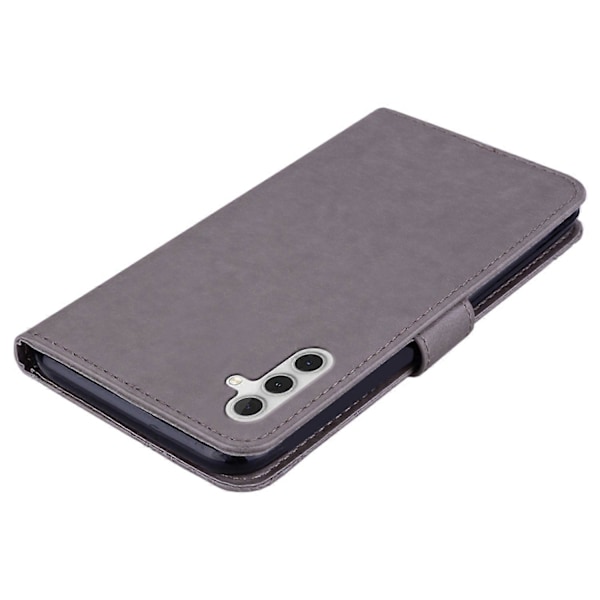 Til Samsung Galaxy A35 5G Wallet Case Læder Telefon Cover Ugle Blomst Præget