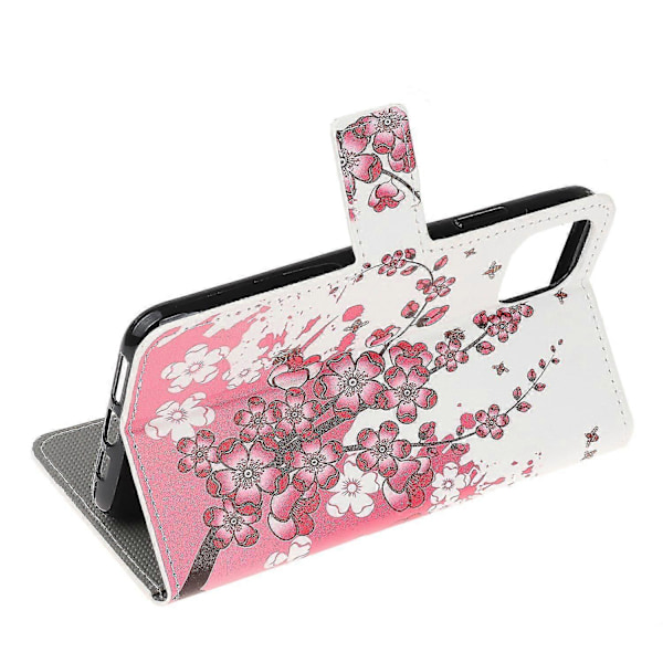 Læder Wallet Case med Mønsterprint til iPhone 12 Mini