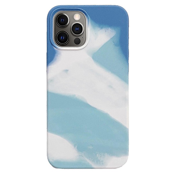 Färgglatt flytande silikonskal för iPhone 12 / 12 Pro