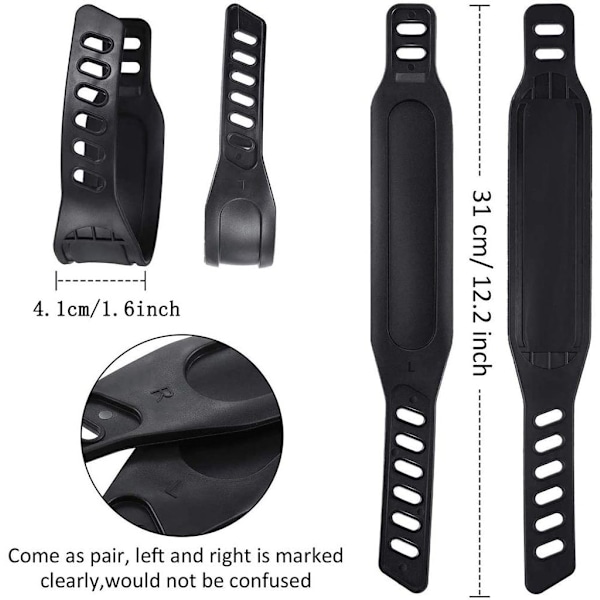 Pedalstropper for treningssykkel, 2 par
