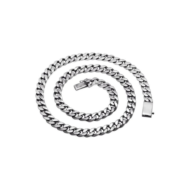 6 mm Herrkedja, Silvercuban Basic Halsband