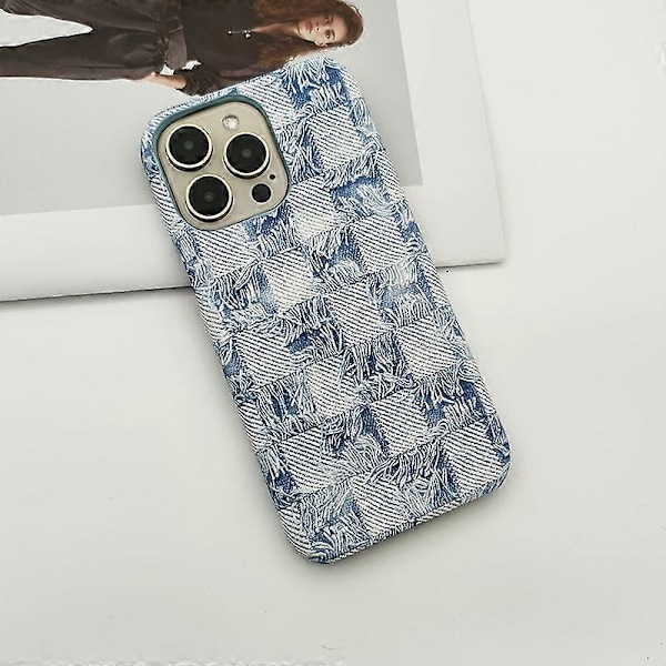 iPhone 13 Pro Max -puhelimen tukkukotelo, farkkukuvioinen PU+PC, naarmuuntumaton puhelinkuori