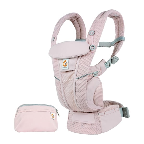 Bärsele för nyfödda, användbar från födsel till 20 kg, ergonomisk hållare, 4 transportpositioner Rosa Kvarts Pink Quartz