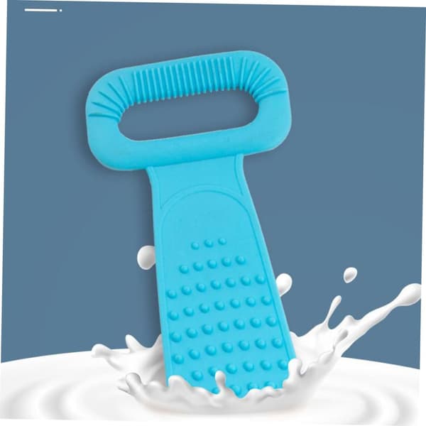 Bade- og massagehåndklæder Børste til badeværelse Eksfolierende gel til kvinder Selvrensende badehåndklæde Lang blå Blue