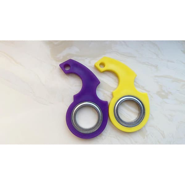 Spinner Legetøj Fidget Nøglering Hånd Stresslindring Anti-angst Nøglelindring Kæder Red