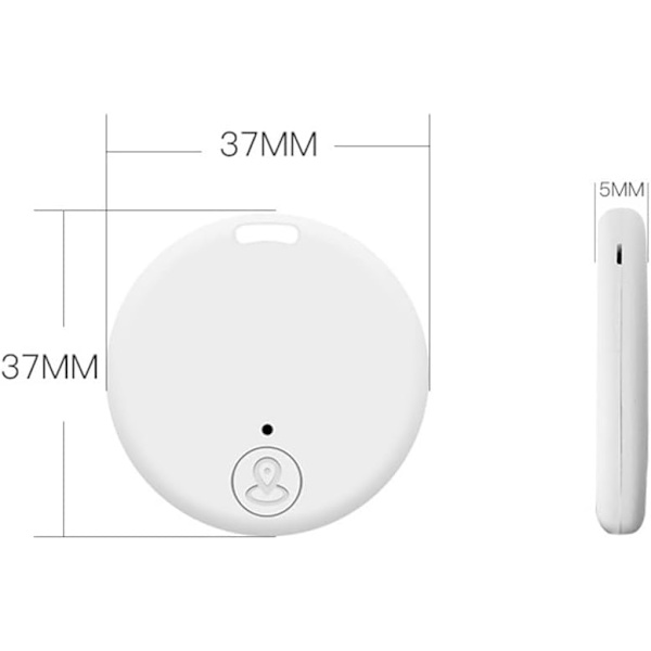 Mini GPS-tracker Trådlös Bluetooth 5.0 Anti-förlorad Enhet Smart Locator Husdjursnyckel Plånbok Tracker med Nyckelring Svart