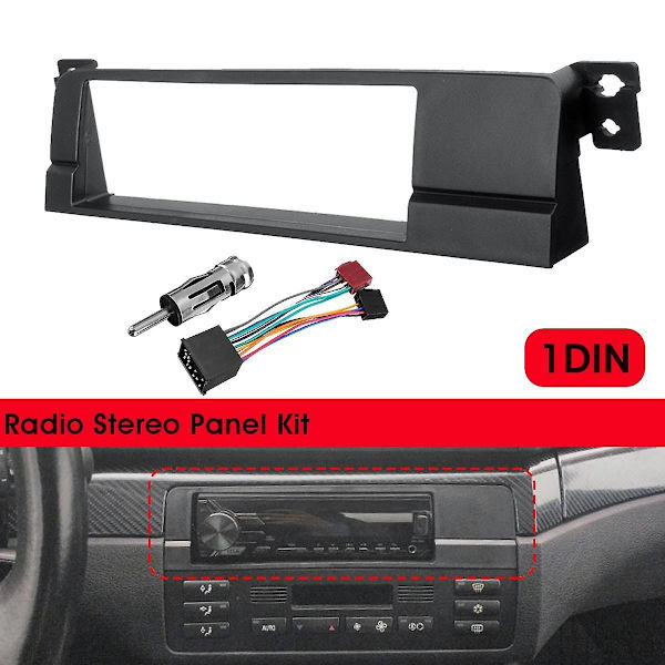 Bilradio Fascia Adapter Panel för 3-serie E46 1998-2005 CD DVD Stereo Ram Installationskit