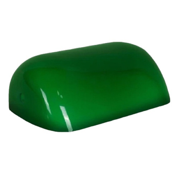Udskiftnings lampeskærm lavet af glas, retro bank glas lampeskærm green