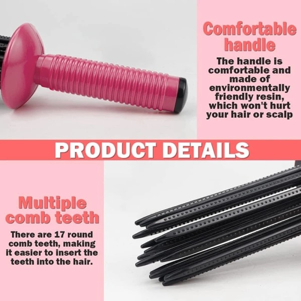 Luftvolumen Hår Fluffy Styling Curler Kam Hår Curler Kam Varmløs Krøllerulle Hårstylingværktøjer Til Kvinder