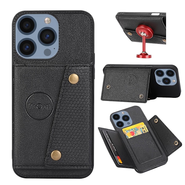 Dubbelt Spänne Telefonfodral För iPhone 15 Pro