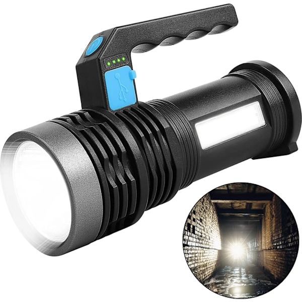 Genopladelig håndholdt spotlight, LED håndholdt spotlight
