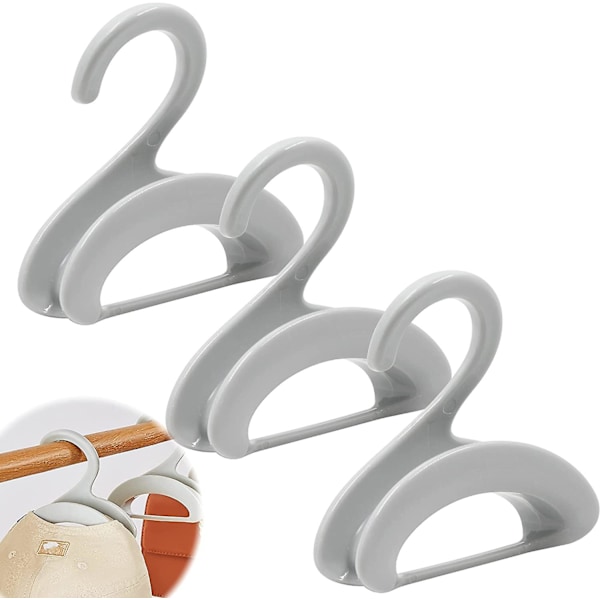 3 stk. Håndtaskeholder Sikkerhedskroge grey