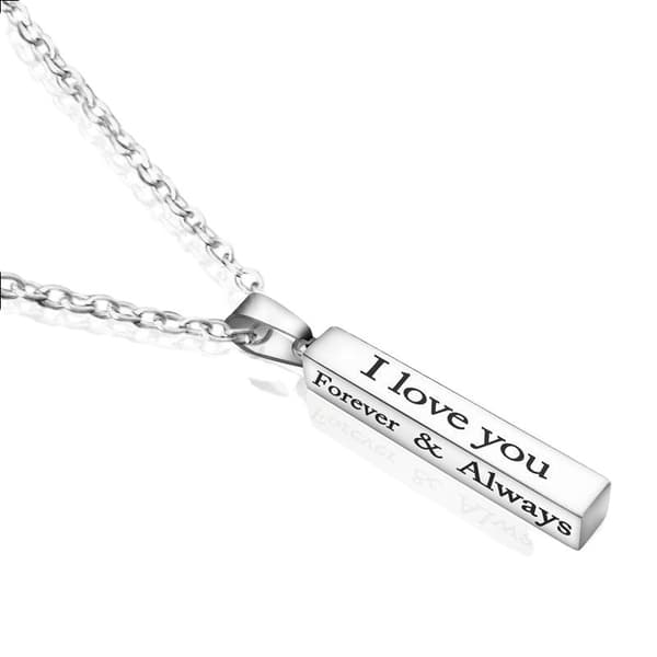 2 st Always And Forever Halsband för Par Rostfritt Stål
