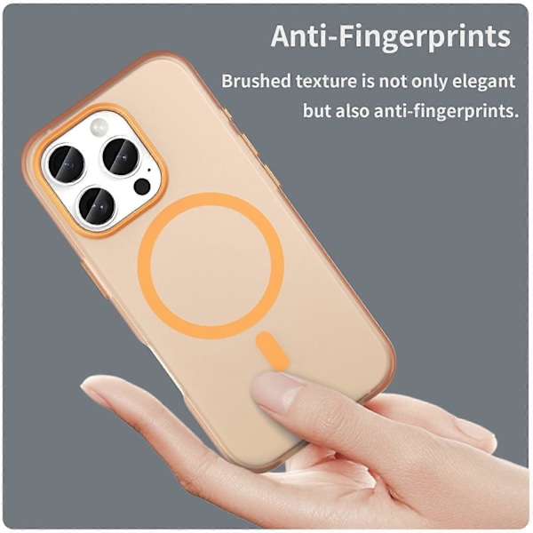 Skal för iPhone 16 Pro Kompatibelt med MagSafe TPU+PC Slim Matt Genomskinligt Telefonskydd
