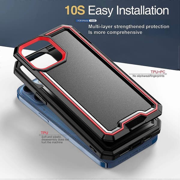 Armour tofarget TPU + PC-telefondeksel for iPhone 14 Pro Max