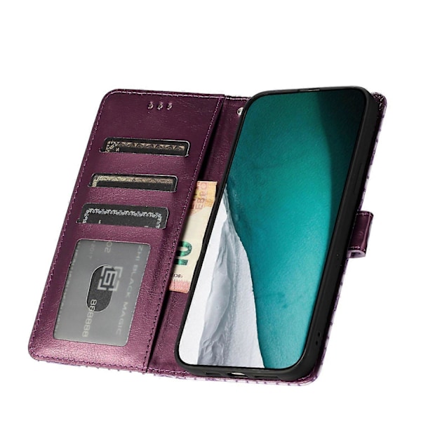 Telefonfodral i läder med krokodilstruktur för iPhone 16 Pro Max