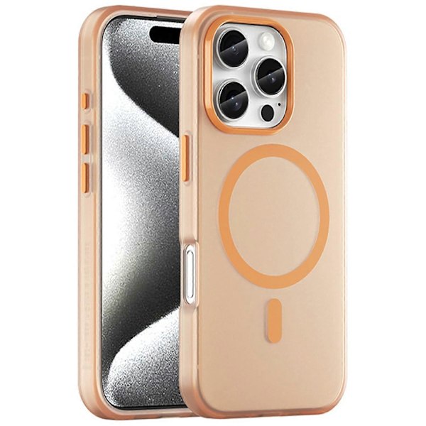 Skal för iPhone 16 Pro Kompatibelt med MagSafe TPU+PC Slim Matt Genomskinligt Telefonskydd