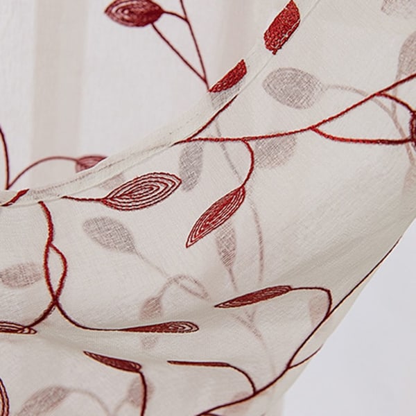 Polyester Blomstertrykk Drapering Korte Gardiner For Hjemmeinnredning