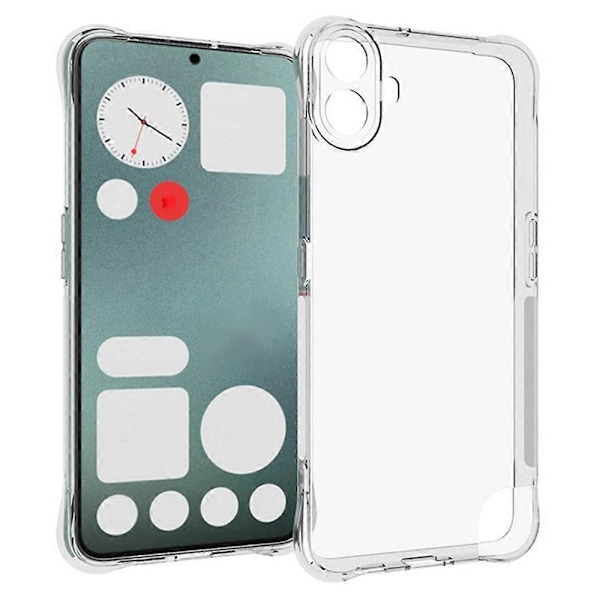 For Nothing CMF Phone 1 TPU-puhelin suojakotelo, liukumaton läpinäkyvä matkapuhelimen kuori