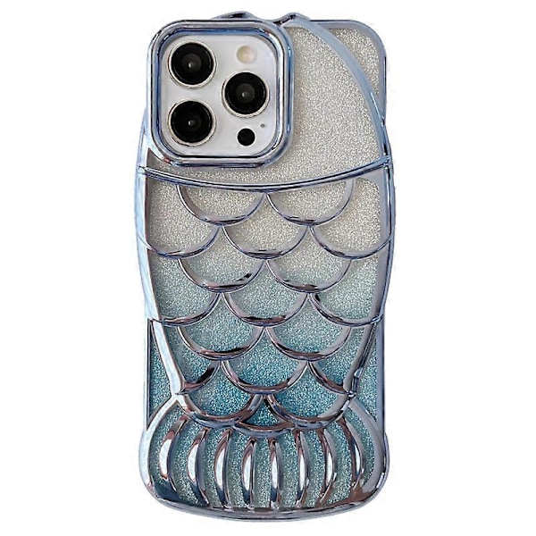 Glitter Fish Shape TPU Electroplating Phone Cover för iPhone 14 Pro Max