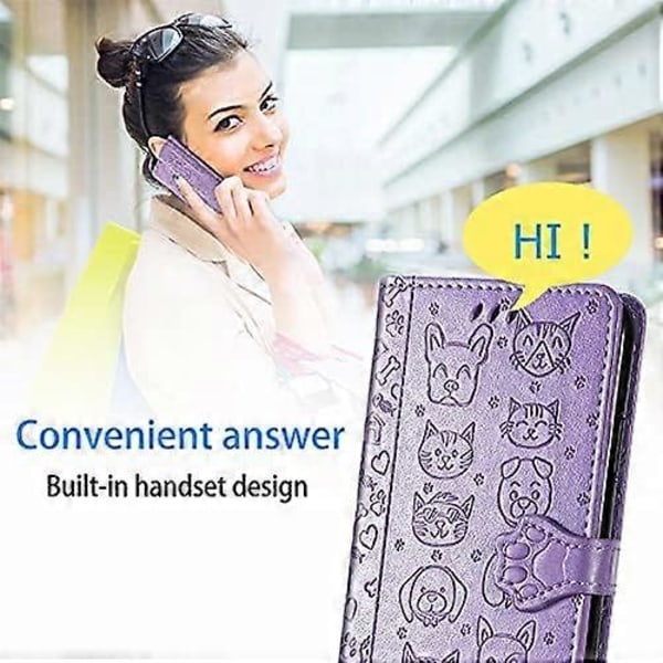 Etui til iPhone 16 Pro Max 2024 Wallet Case til kvinder med kortholder Præget sødt flip PU læder magnetisk beskyttelsescover med lanyard til iPhone