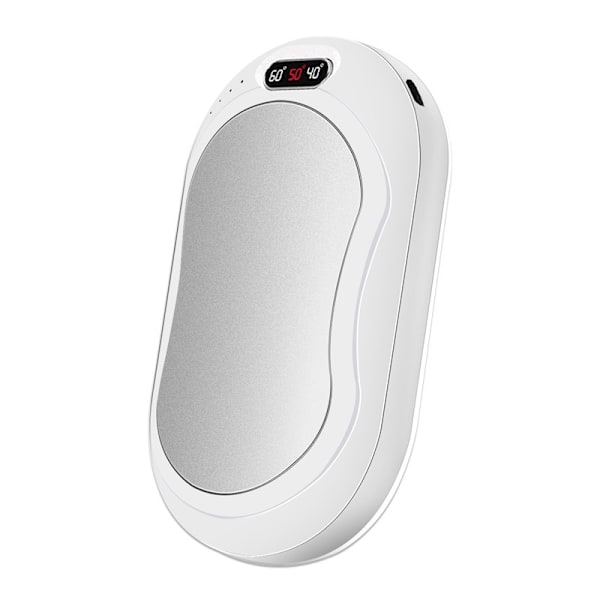 Varmt Håndvarmer Powerbank Dobbeltsidet Opvarmning gray