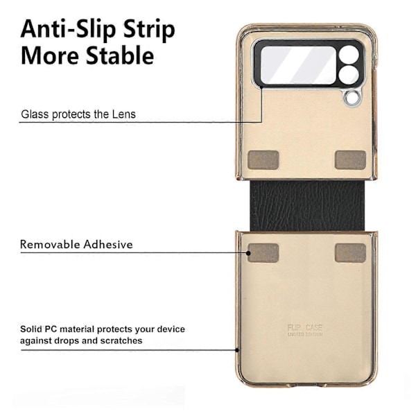 Til Samsung Galaxy Z Flip4 5G GKK Farverigt PU Telefoncover med Ringholder