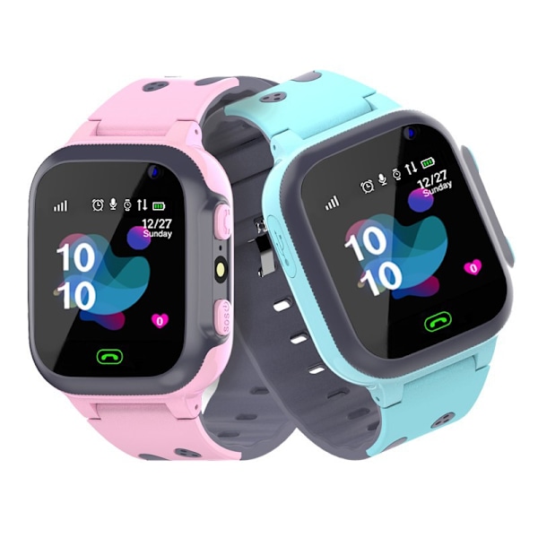 Smartklokke for barn med musikkspiller, skritteller, mattespill pink